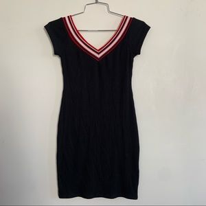 OU Ribbed off the shoulder dress